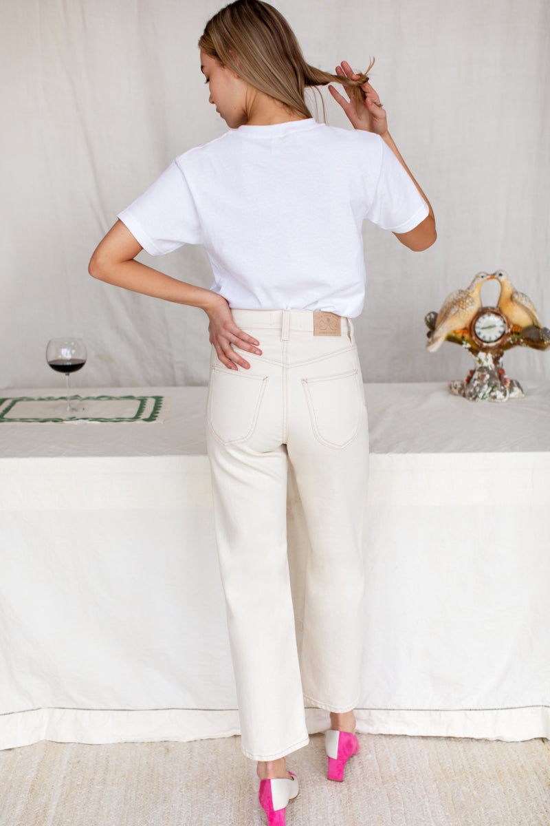 Vintage Stovepipe Ankle - Ivory