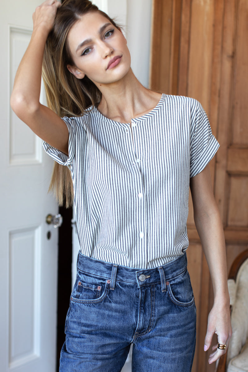 India Button Down Shirt 2 - Newburyport Stripe