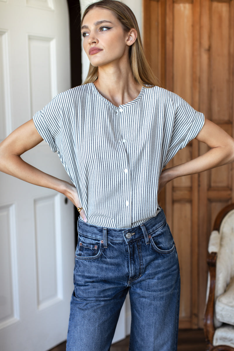 India Button Down Shirt 2 - Newburyport Stripe