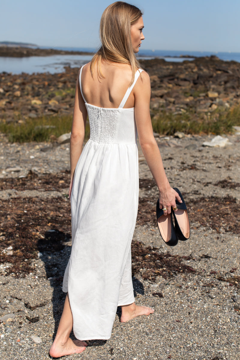 Jour Maxi Dress - White Linen