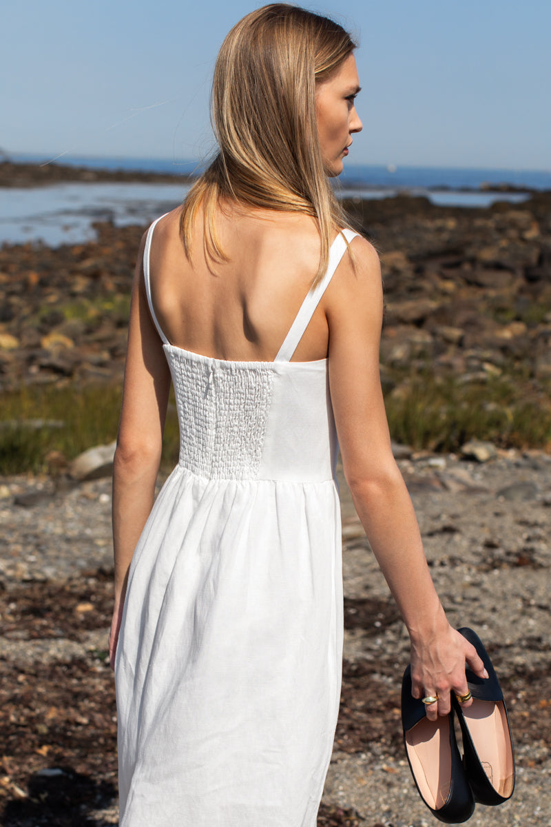 Jour Maxi Dress - White Linen