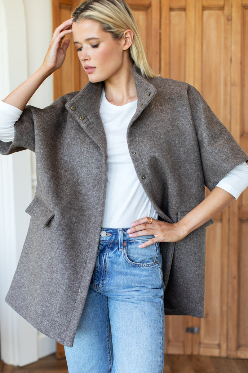 Layering Jacket - Dark Truffle Wool