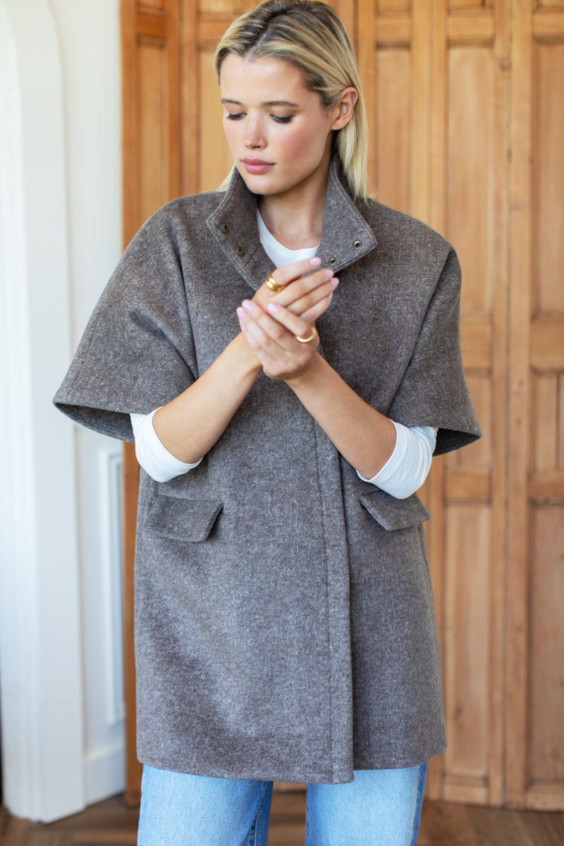 Layering Jacket - Dark Truffle Wool