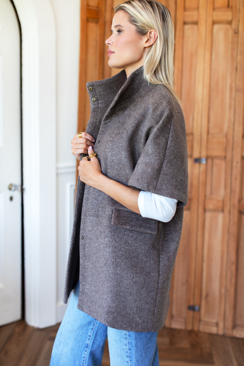 Layering Jacket - Dark Truffle Wool