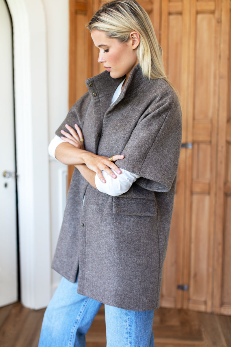 Layering Jacket - Dark Truffle Wool