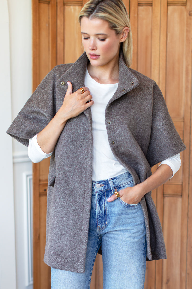 Layering Jacket - Dark Truffle Wool