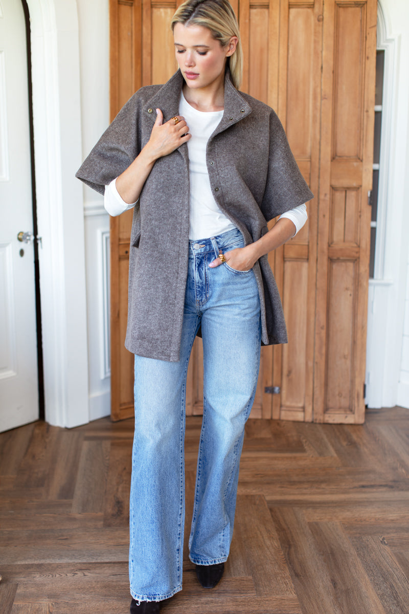 Layering Jacket - Dark Truffle Wool