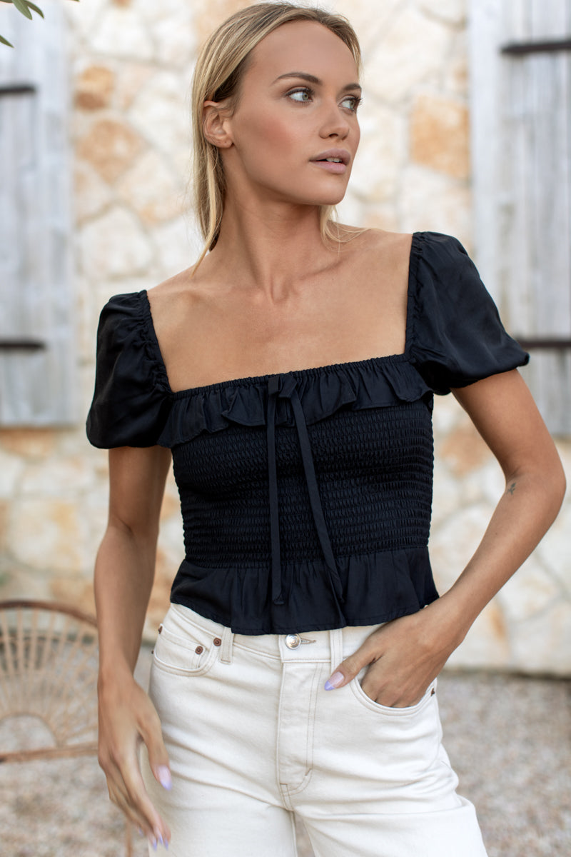 Luna Top - Jet Black