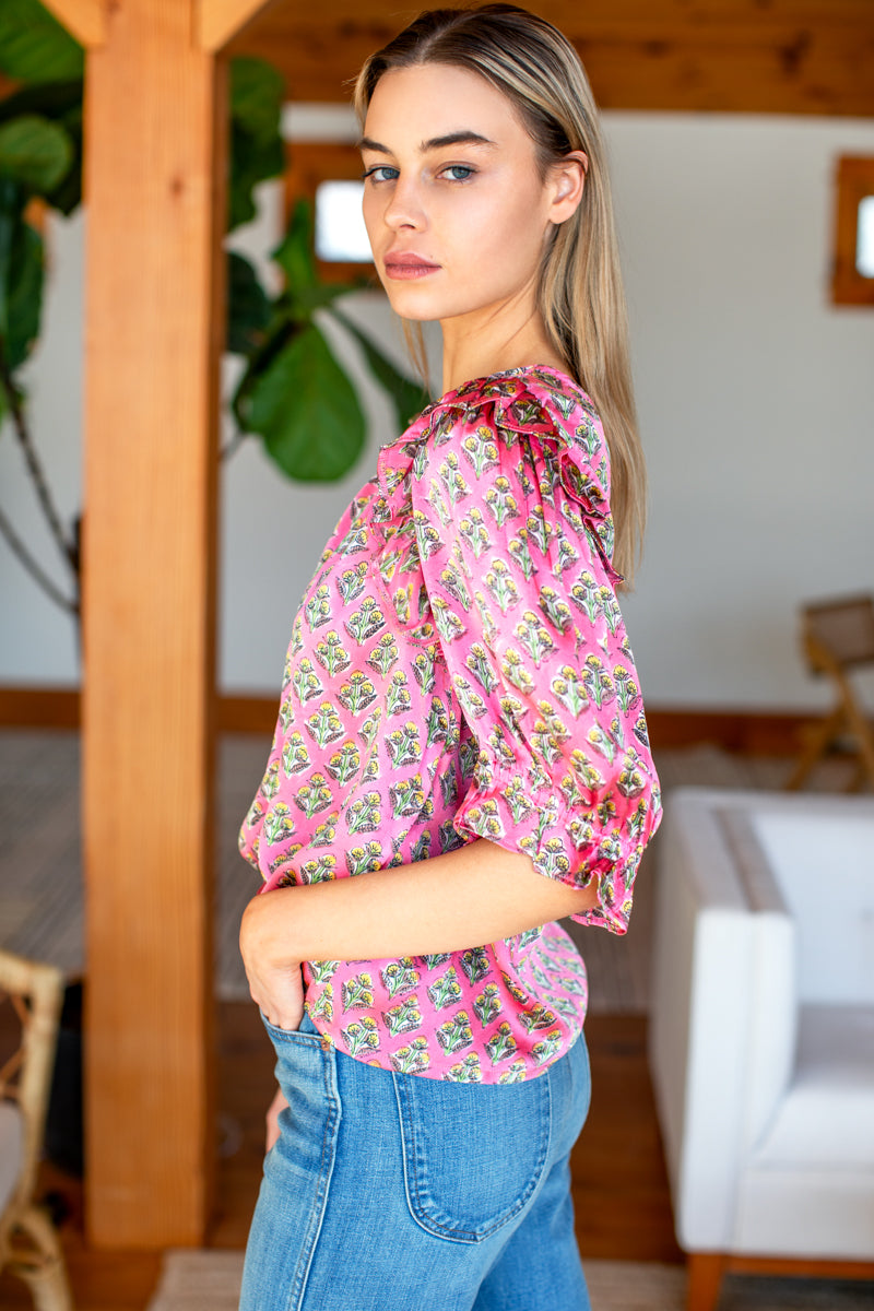 Pearl Blouse - Rose of Indies Silk