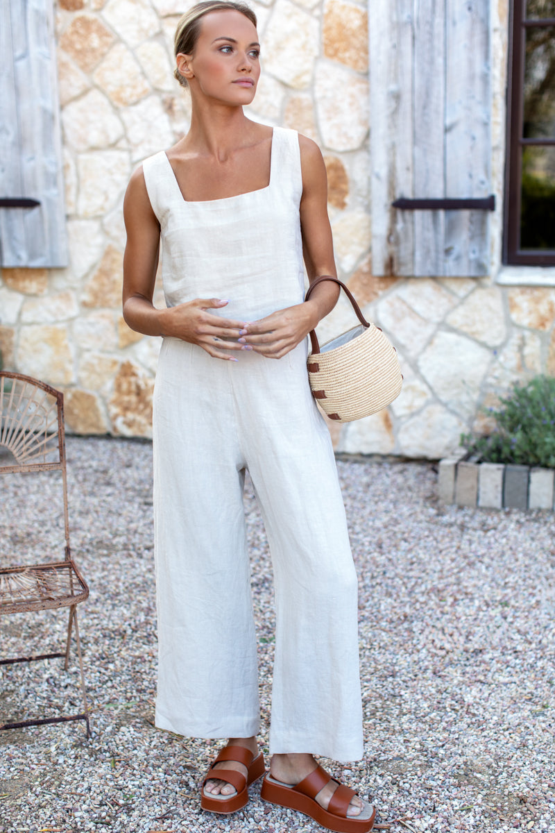 Roma Pant - Natural Linen