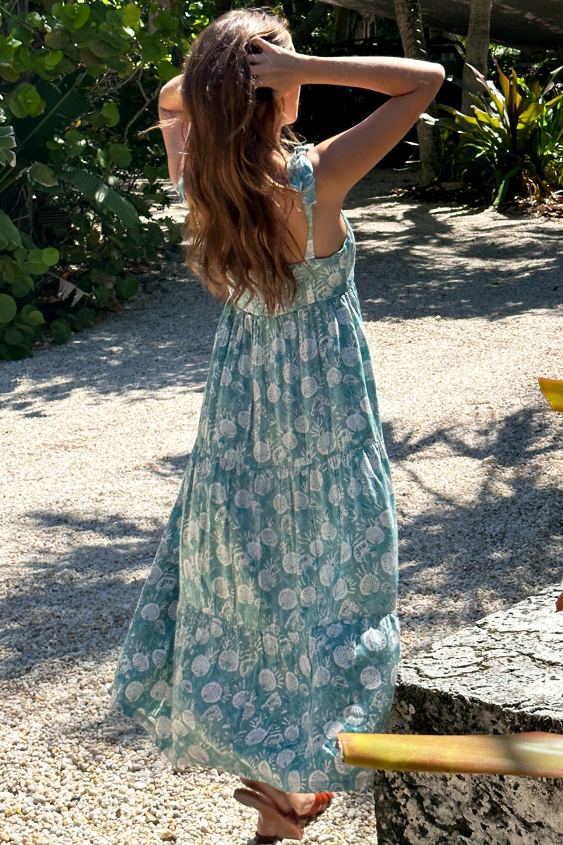 Sara Tier Dress - Allium Azure