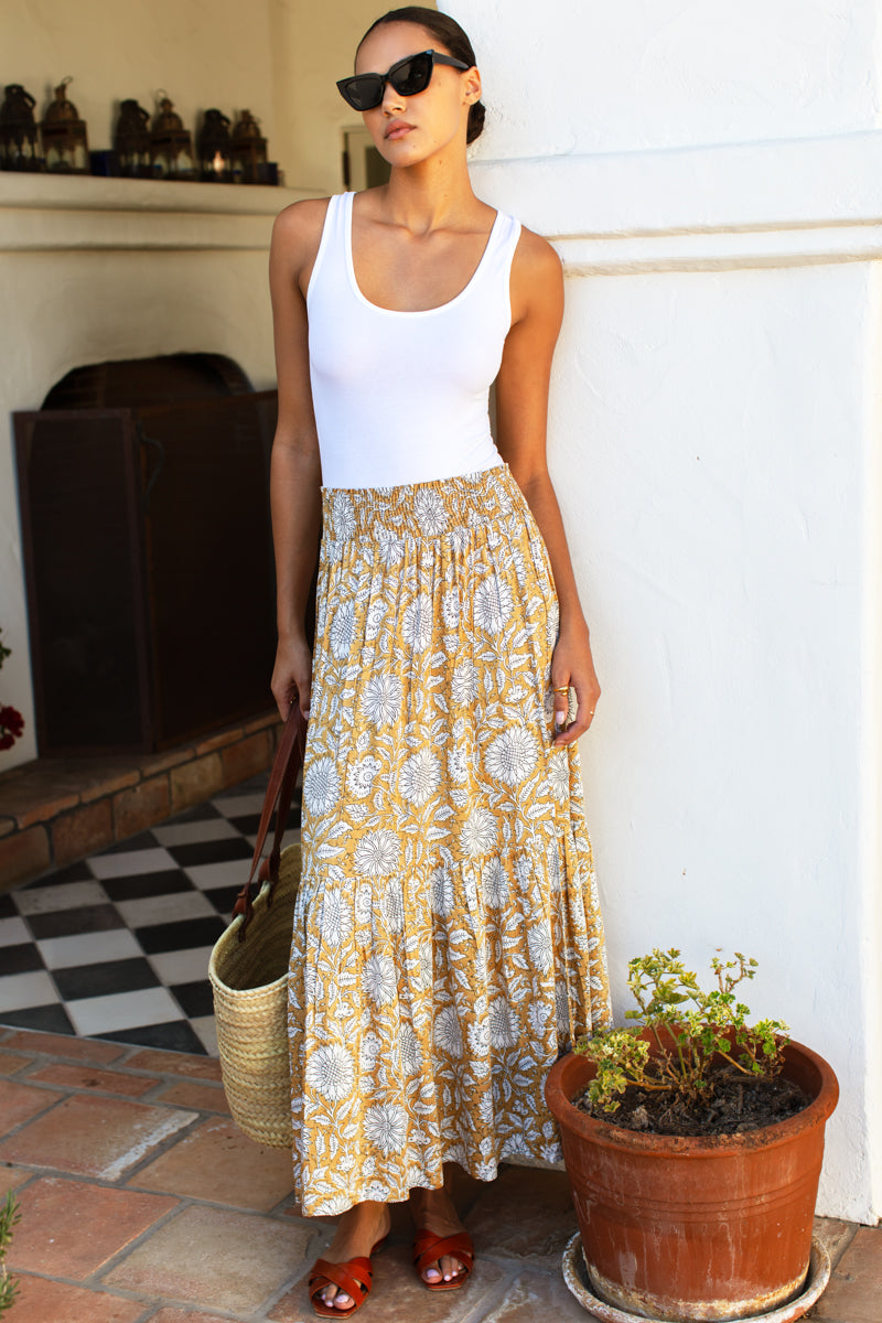 Shirred Skirt - Arles