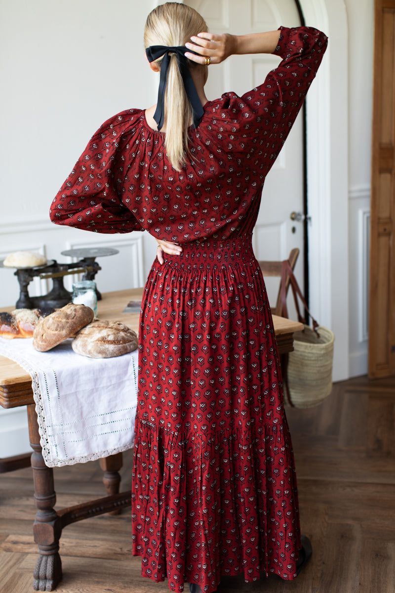 Frances Blouse - Lantern Flower Rouge