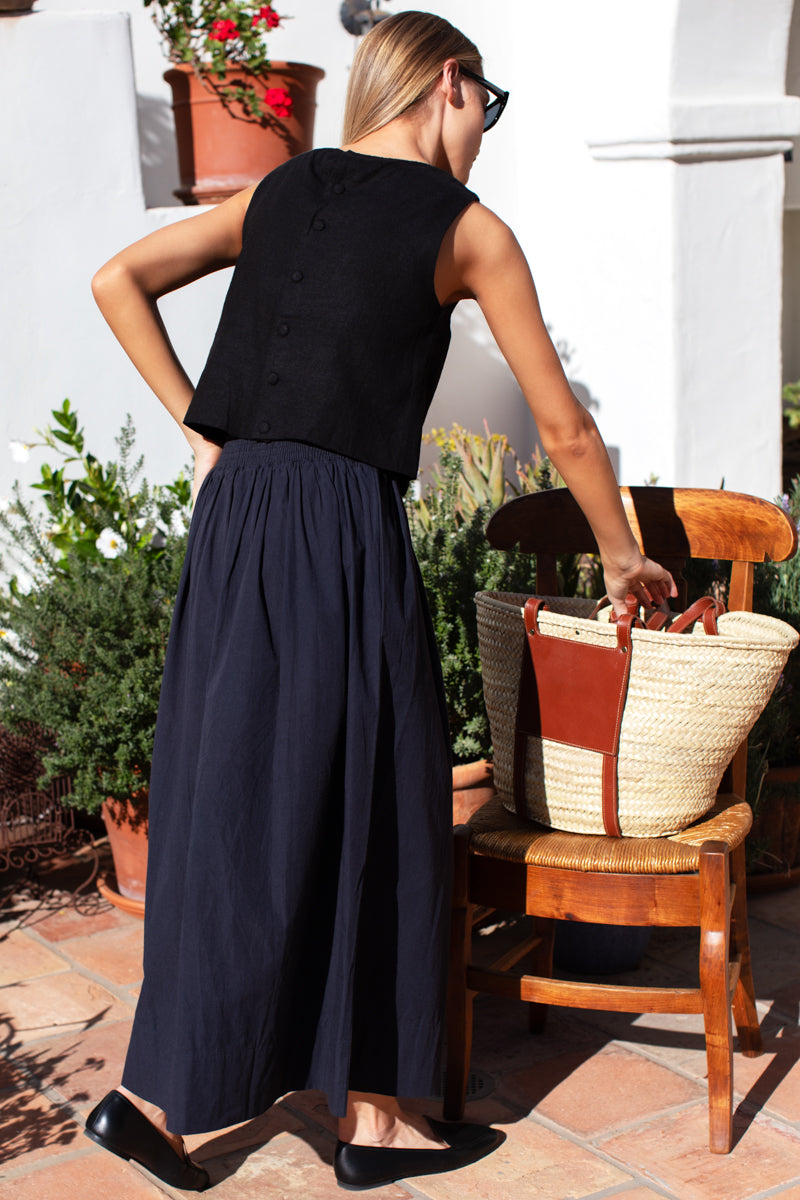 Wide Hem Skirt - Midnight