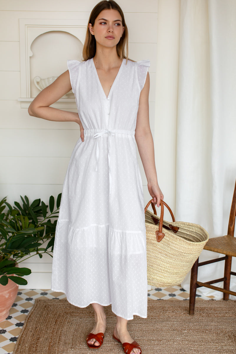 Surya - White Swiss Dot Organic