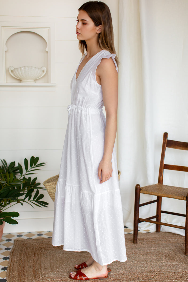 Surya - White Swiss Dot Organic