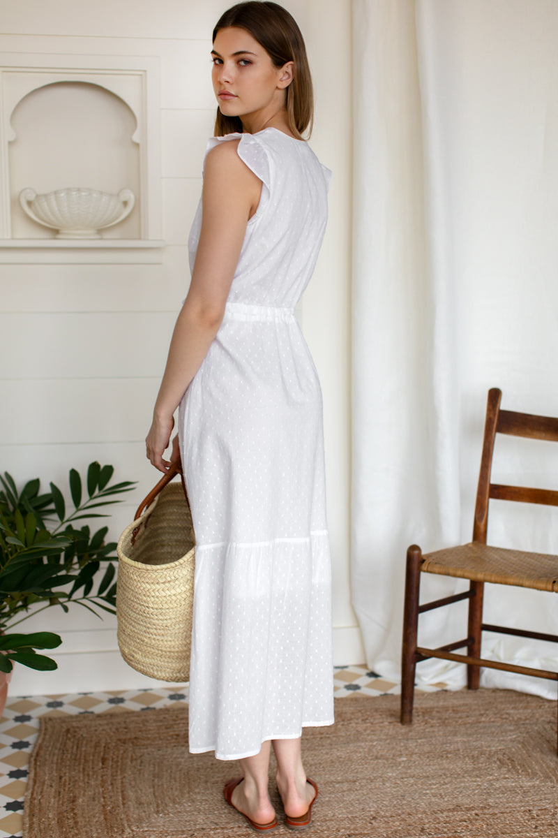 Surya - White Swiss Dot Organic