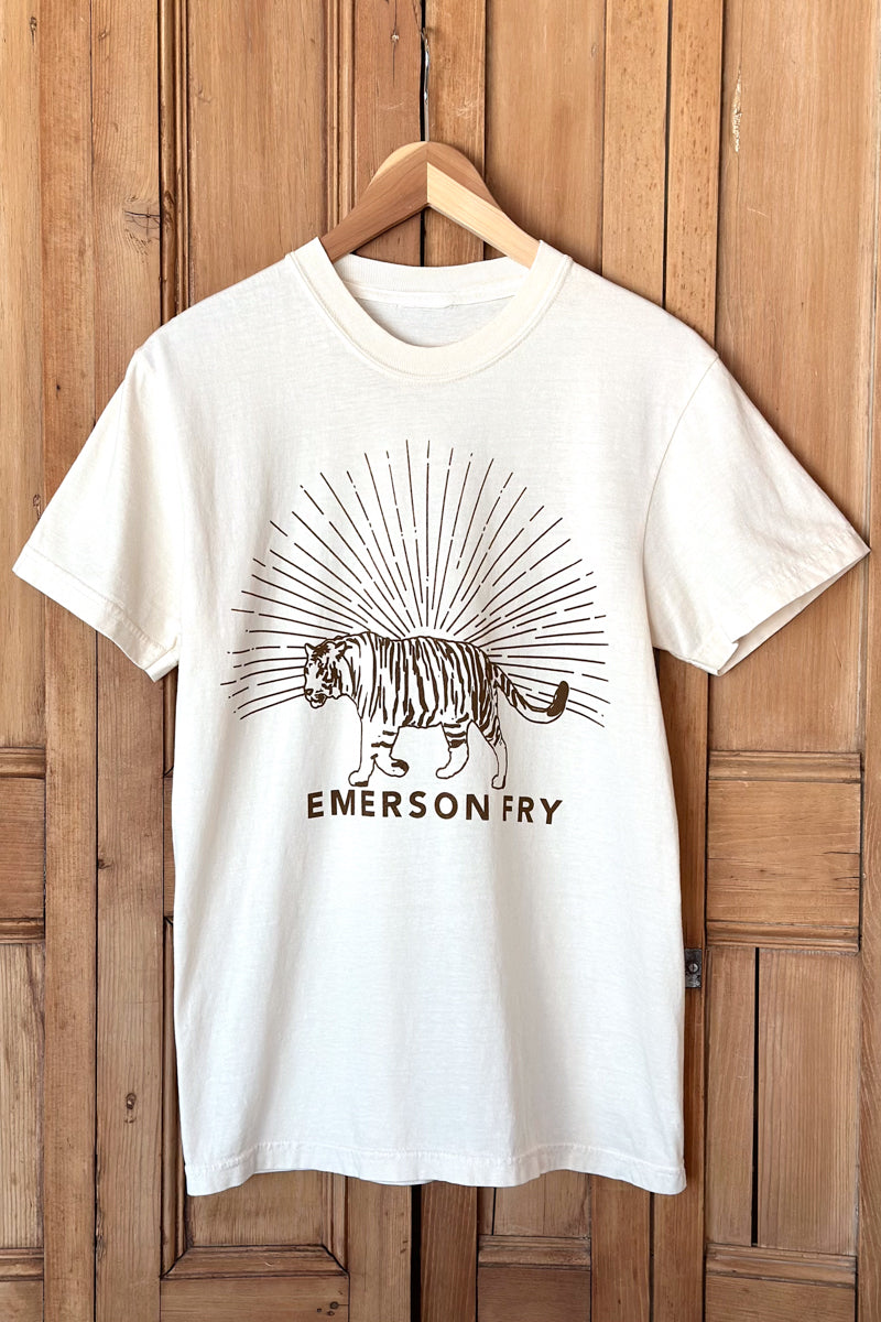 Tiger Tee - Ivory + Cocoa Ink