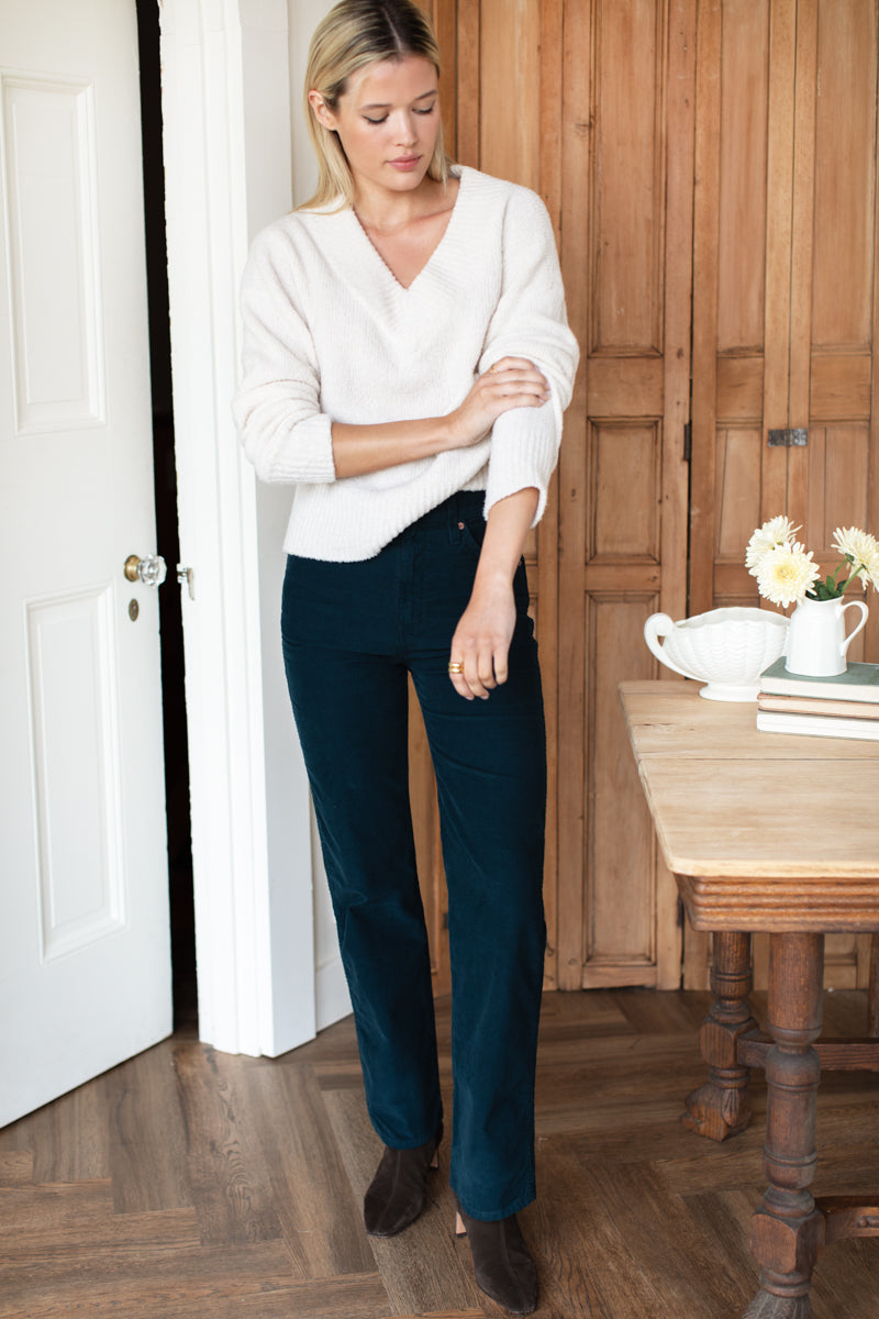 Treasure Straight - Forest Stretch Corduroy