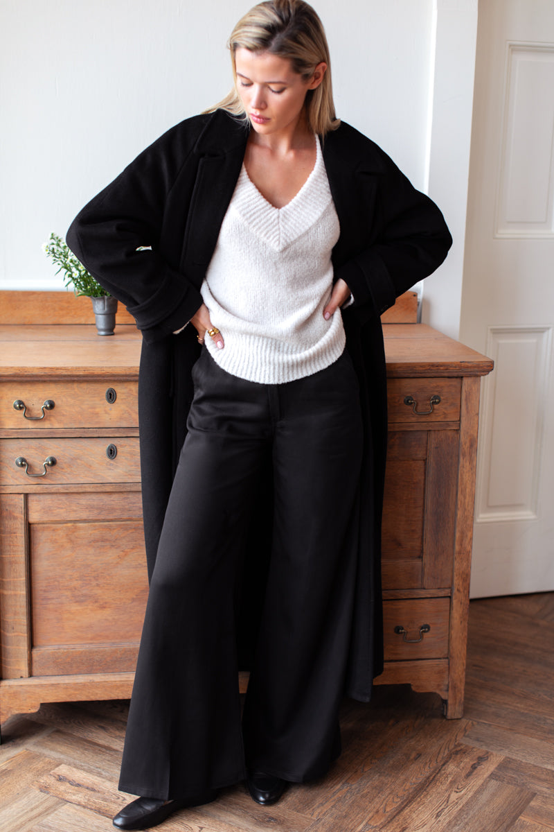 Tulip Trouser - Black Tencel