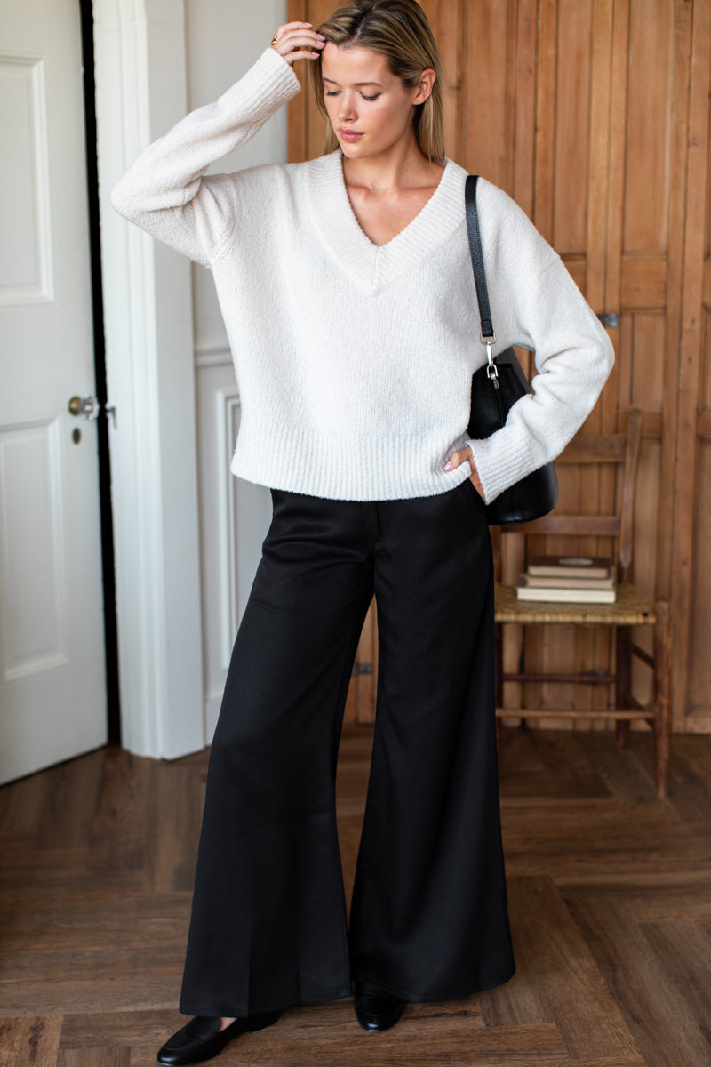 Tulip Trouser - Black Tencel