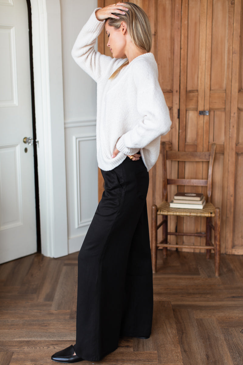 Tulip Trouser - Black Tencel