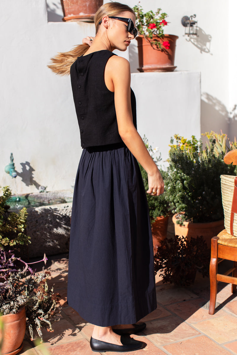 Wide Hem Skirt - Midnight
