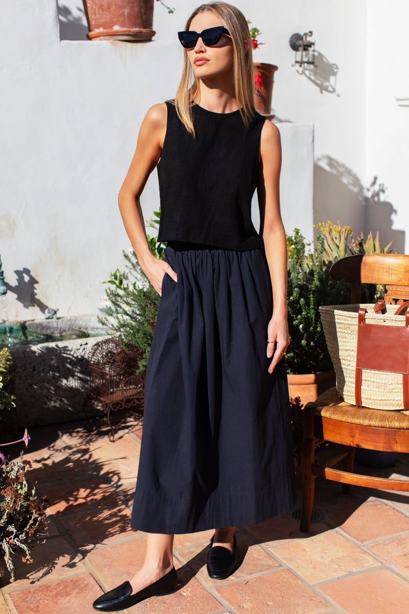 Wide Hem Skirt - Midnight