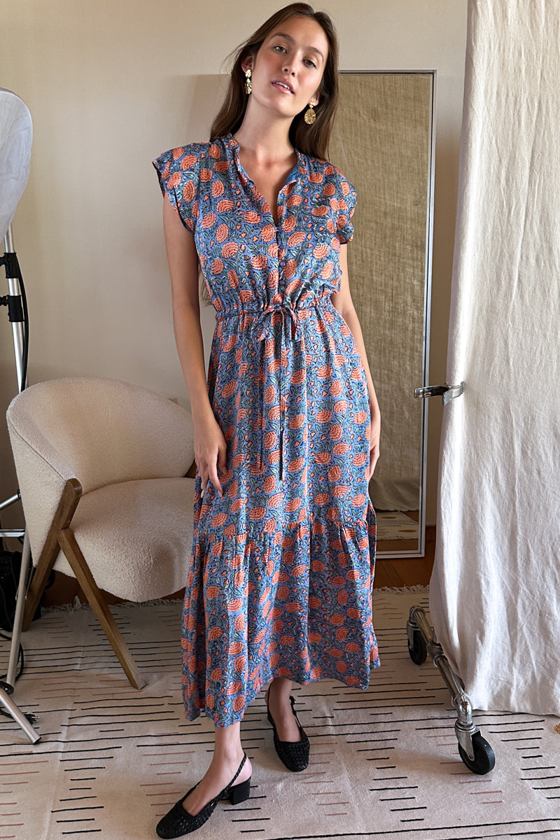 Frances 3 Frill Dress - Chateau Flower