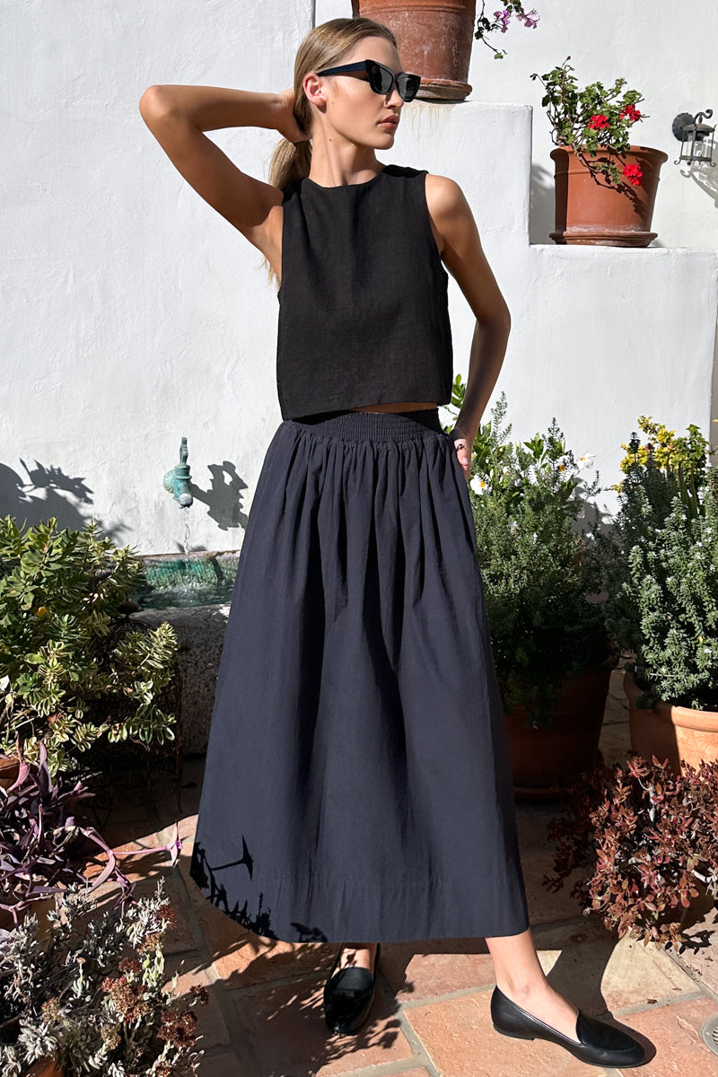 Wide Hem Skirt - Midnight