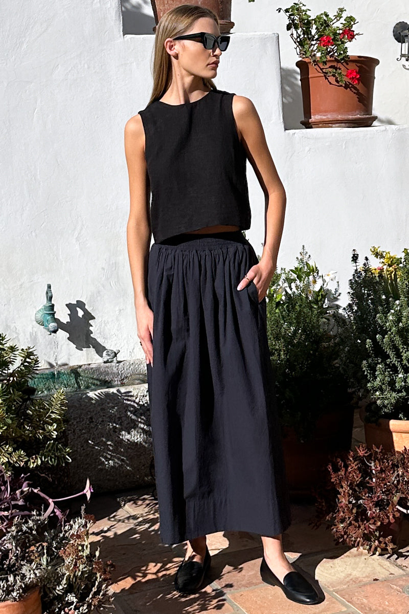 Wide Hem Skirt - Midnight