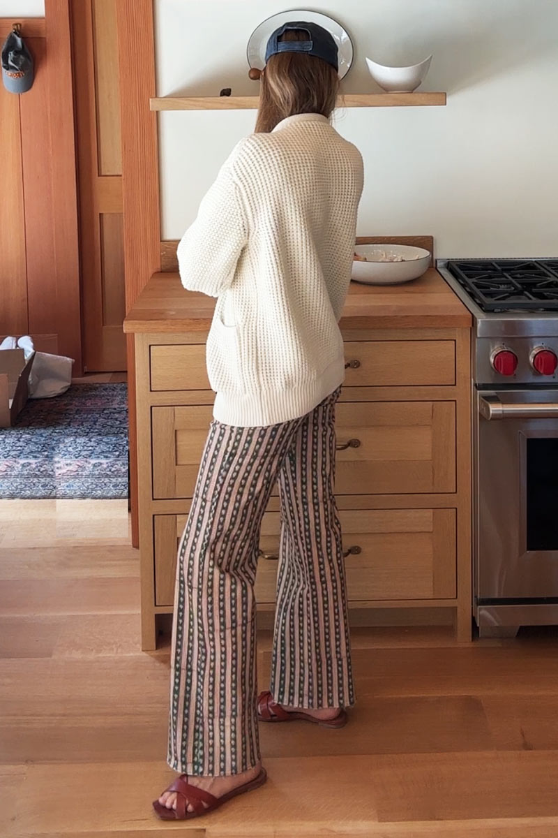 Everyday Pant - Vintage Floral Stripe Pine