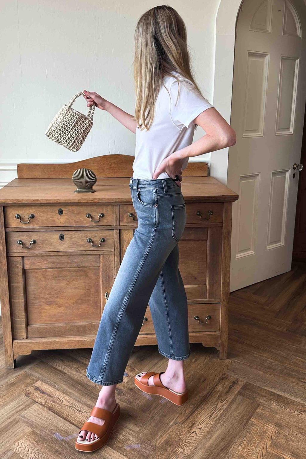 Thrifted Gem Ankle - Grey Nova