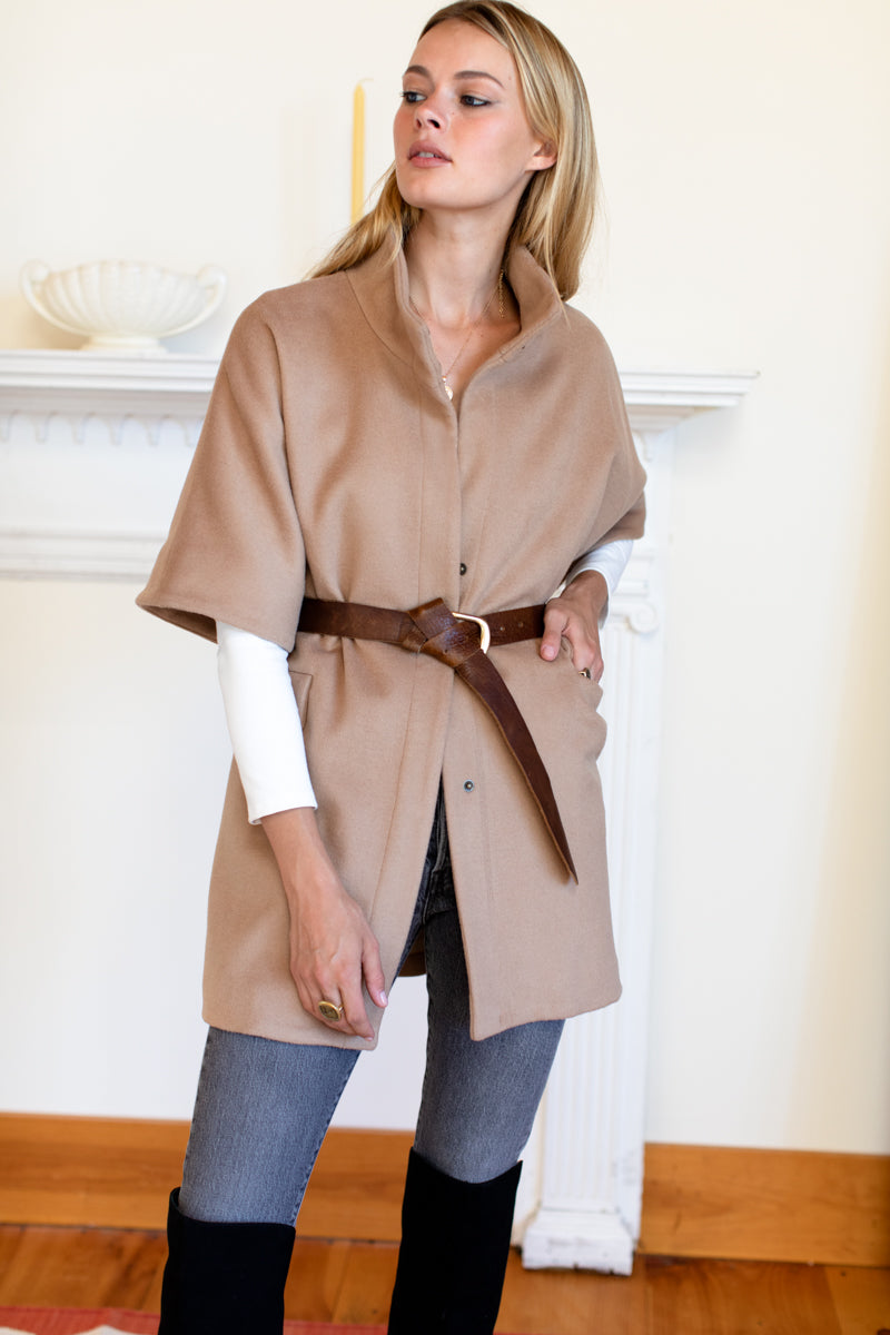 Layering Jacket - Camel Wool Cashmere