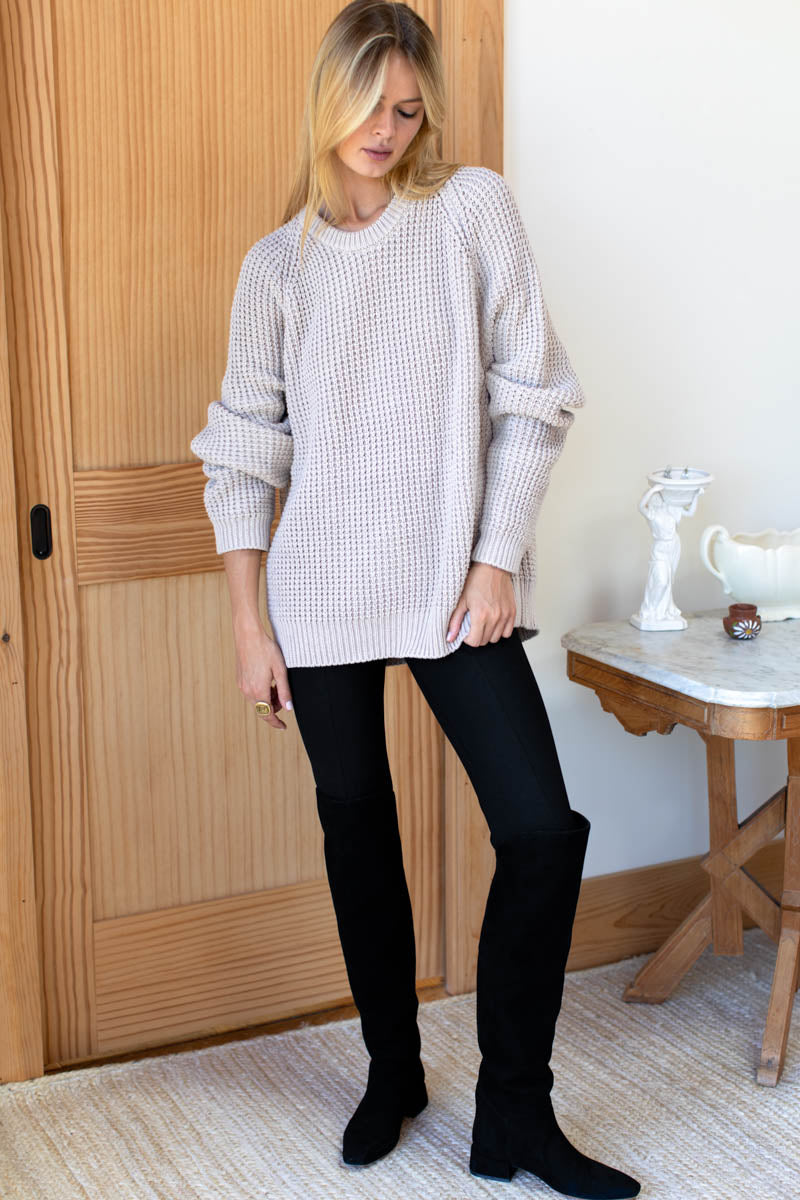 Zip Layering Pant - Black Ponte