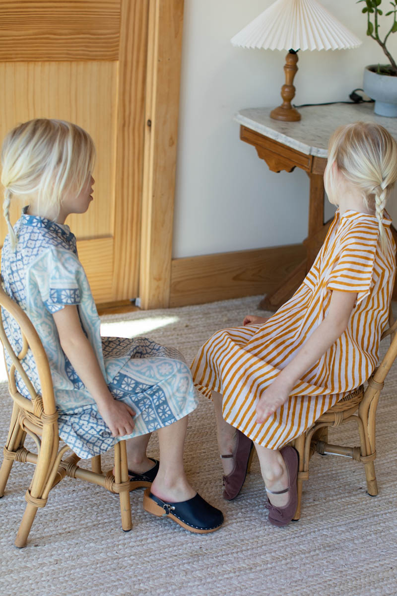 Little Fry Caftan - Marigold Stripe Organic